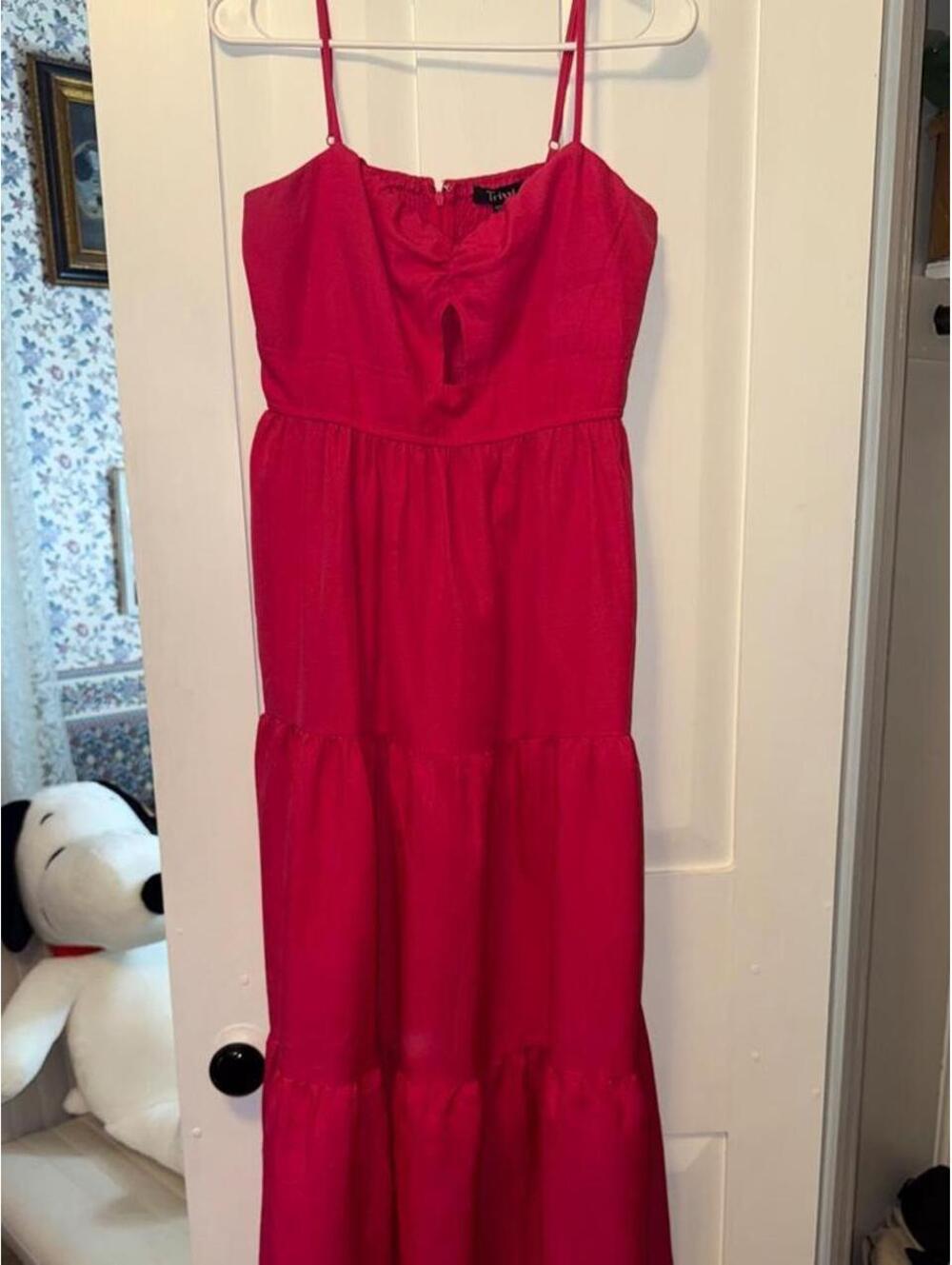 Trixxi Women's Pink and Red Dress